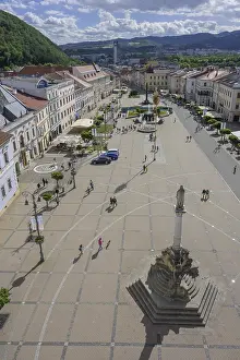 Deserted Historic Town Square Impressions: View from the clock tower to St