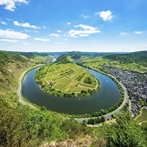 Germany River View Impressions: View of the Moselle loop, Bremm