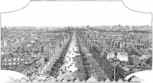 Auguste VITU Art Impressions: View from the platform of the Arc de Triomphe