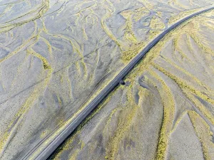 Iceland Ring Road Impressions: Top down view of the ringroad no