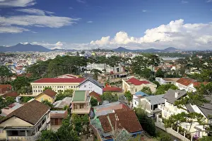 Southeast Asia Cityscape Impressions: View over the rooftops of Dalat