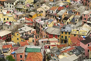 Deserted Italian Town View Impressions: View onto the rooftops of Monterosso