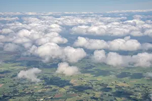 Cloudy Landscape Photography Impressions: View of sheep clouds and fields