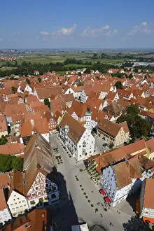 Nordlingen Old Town Impressions: View from the tower Daniel of St