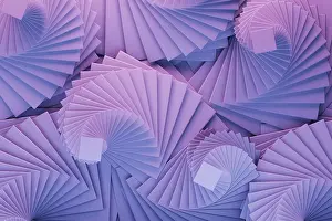 Abstract Geometric Background Impressions: Violet pink gradient vortexes pattern