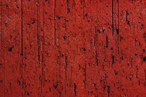 Deserted Red Landscape Impressions: Void structure of a burnt red brick