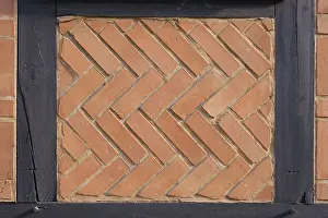 Red Brick Architecture Europe Impressions: Wall with half-timbering and bricks