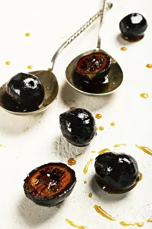 Top View Of Table Setting Impressions: Walnut jam, on the table, top view