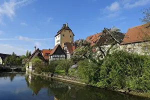 Half Timbered House Germany Impressions: Wassertor Gate on the Pegnitz River