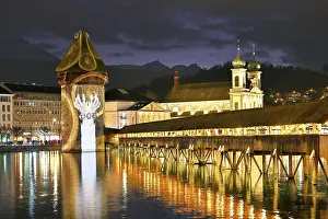 Jesuit Church Architecture Impressions: Wassertum with light installation