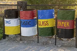 Deserted Garbage Container Impressions: Waste separation, Namibia
