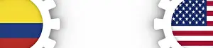National Flags Cog Wheels Impressions: Web Banner, Header Layout Template