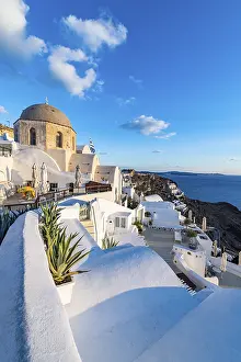 Whitewashed Architecture Impressions: Whitewashed architecture at sunset