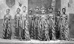Southeast Asia Historical Images Impressions: The Wives of a Prince of Java in 1880