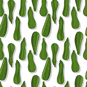 Editable Vector Template Impressions: Zucchini roots repeating pattern