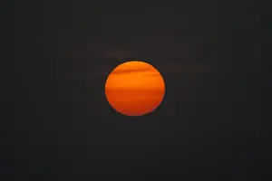 Grey Sky Europe Impressions: Close up of sun
