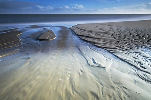Low Tide North Sea Coast Impressions: Sand pattern