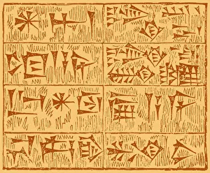 Ancient Writing Systems Impressions: Cuneiform Characters