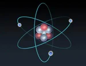 Chemical Element Illustration Impressions: Lithium Atomic Model