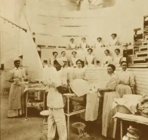 Female Medical Staff Impressions: Nurses observing an operation, 1899
