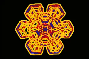 Crystal Ice Structure Impressions: Snowflake